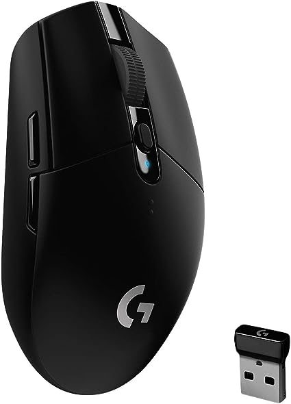 Logitech G305 LIGHTSPEED Wireless Gaming Mouse, Hero 12K Sensor, 12,000 DPI, Lightweight, 6 Programmable Buttons, 250h Battery Life, On-Board Memory, PC/Mac - Black